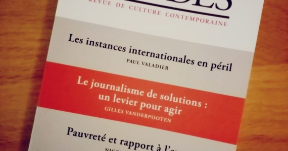 Revue Etudes Janvier 2024 . Le journalisme de solutions, un levier pour agir